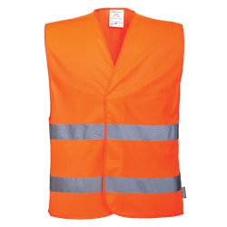 Kamizelka ostrzegawcza z dwoma taśmami poziomymi