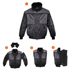 Dwukolorowa kurtka typu Pilot.