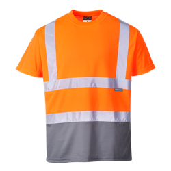 T-shirt ostrzegawczy dwukolorowy