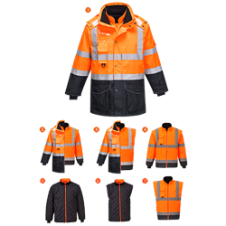 Kontrastowa kurtka ostrzegawcza 7 w 1 Traffic