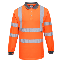 Koszulka ostrzegawcza polo z długimi rękawami