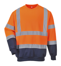 Dwukolorowa bluza ostrzegawcza