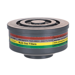 Filtr gazowy typu ABEK1 wyposażony w specjalny gwint