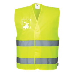 Kamizelka ostrzegawcza z podwójnym uchwytem na identyfikator