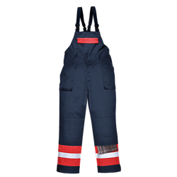 Dwukolorowe ogrodniczki antyelektrostatyczne BizFlame Plus