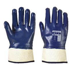 Rękawice powleczone Nitrylem z bezpiecznym mankietem