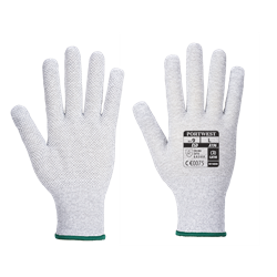 Antystatyczna rękawica z mikronakropieniami