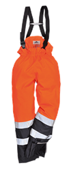 Ostrzegawcze spodnie ochronne BizFlame Rain