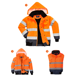 Kontrastowa kurtka ostrzegawcza Bomber