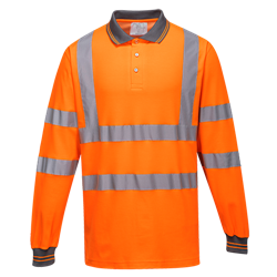 Koszulka polo ostrzegawcza Cotton Comfort z długimi rękawami